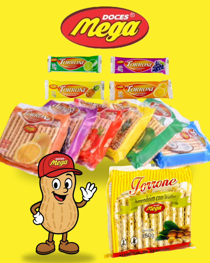 Torrone com Wafer - Saborizados