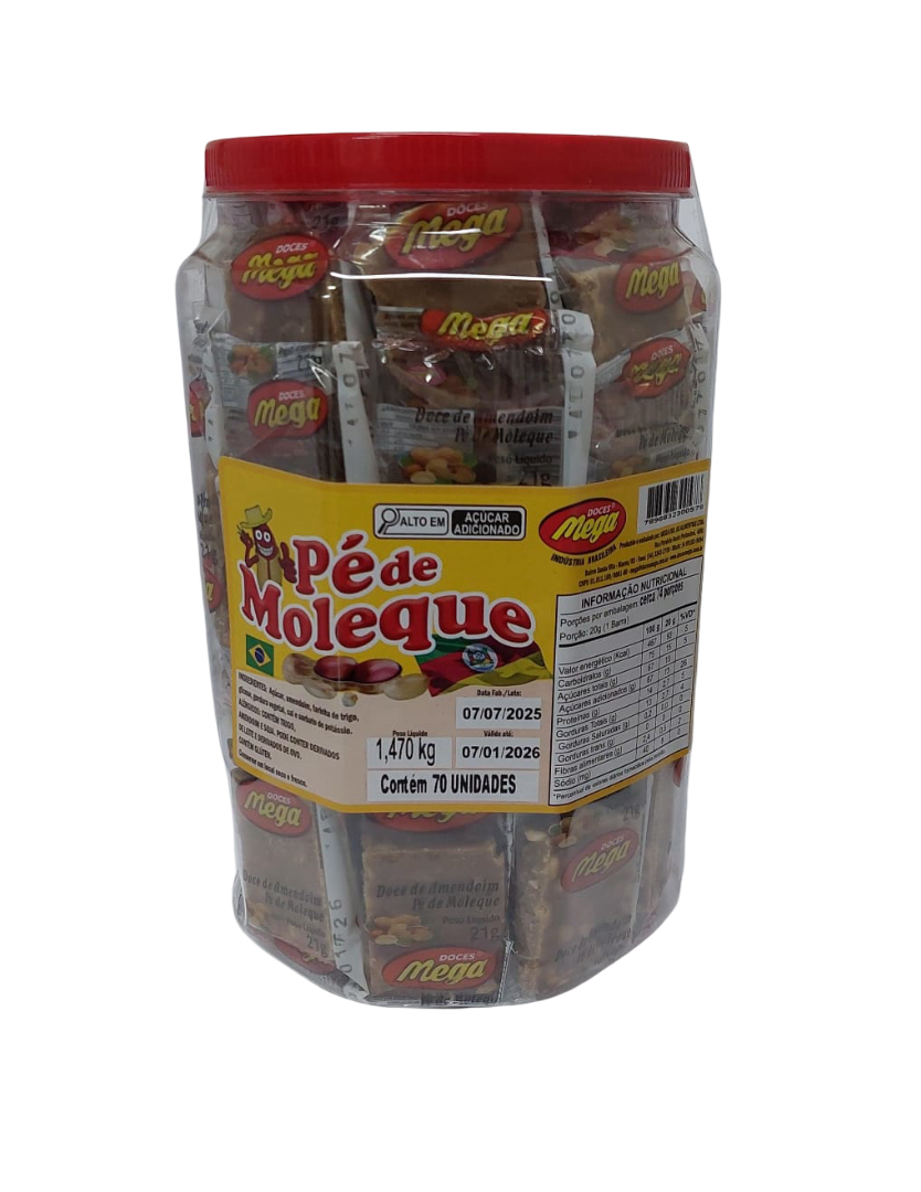 Pé de Moleque Pote - 1,470kg com 70un de 21g