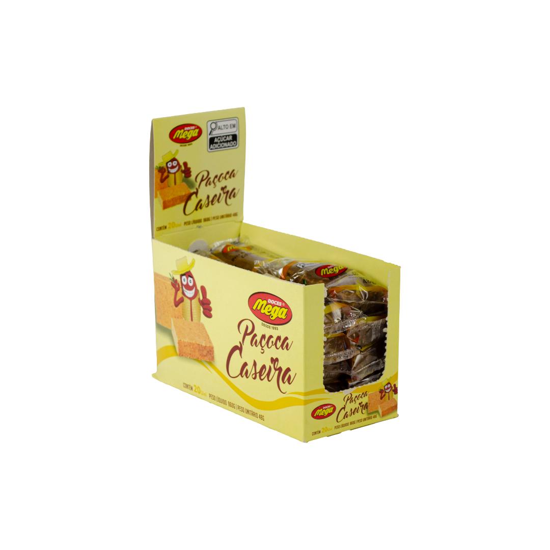 Paçoca Caseira Display - 960g com 20un de 48g