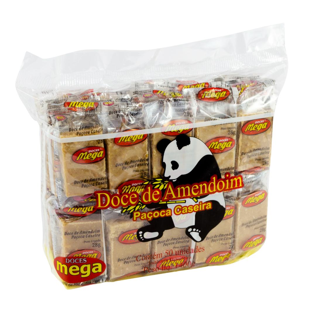 Paçoca Caseira - 1,400kg com 50 unidades de 28g