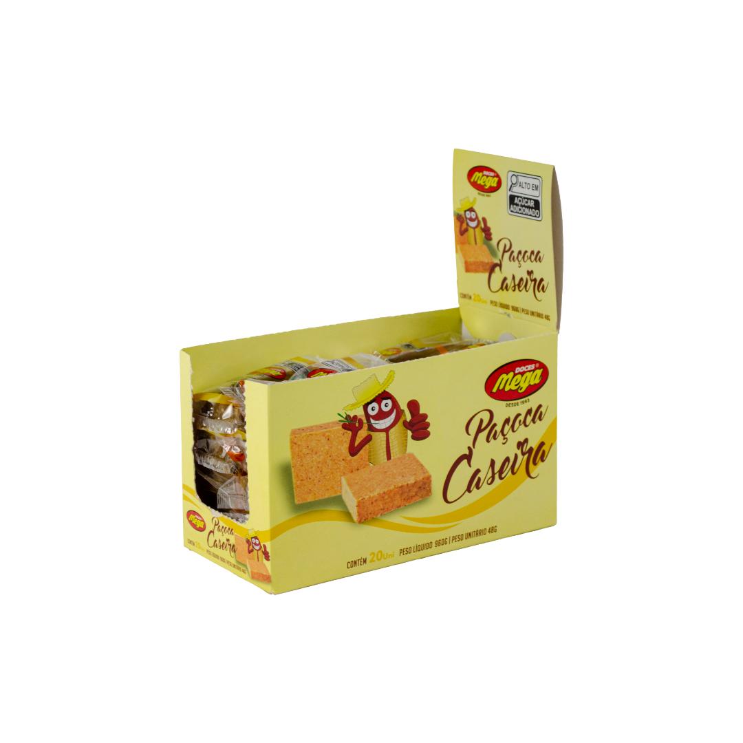 Paçoca Caseira Display - 960g com 20un de 48g