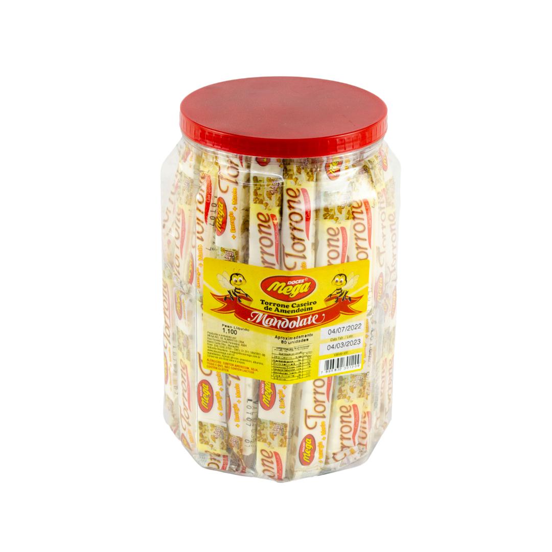 Torrone Mandolate Caseiro de Amendoim Pote - 1,100kg