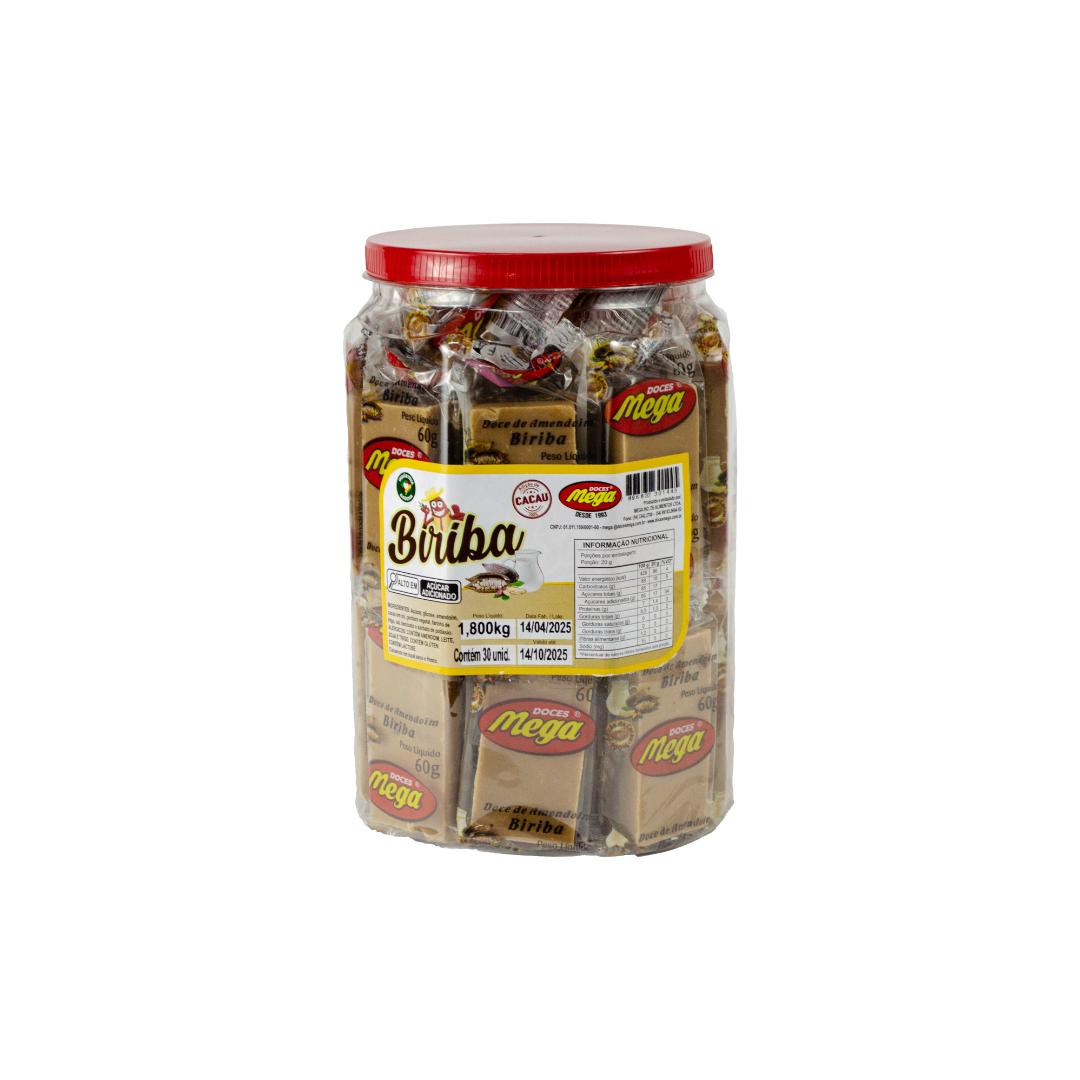 Biriba leite e Cacau Pote - 1,800kg com 30un de 60g