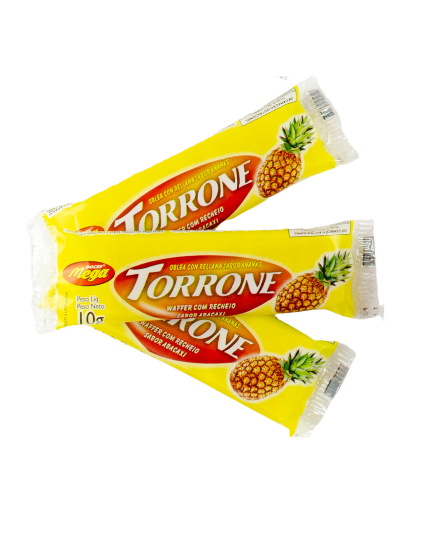 Torrone Waffer Sabor Abacaxi - 10g